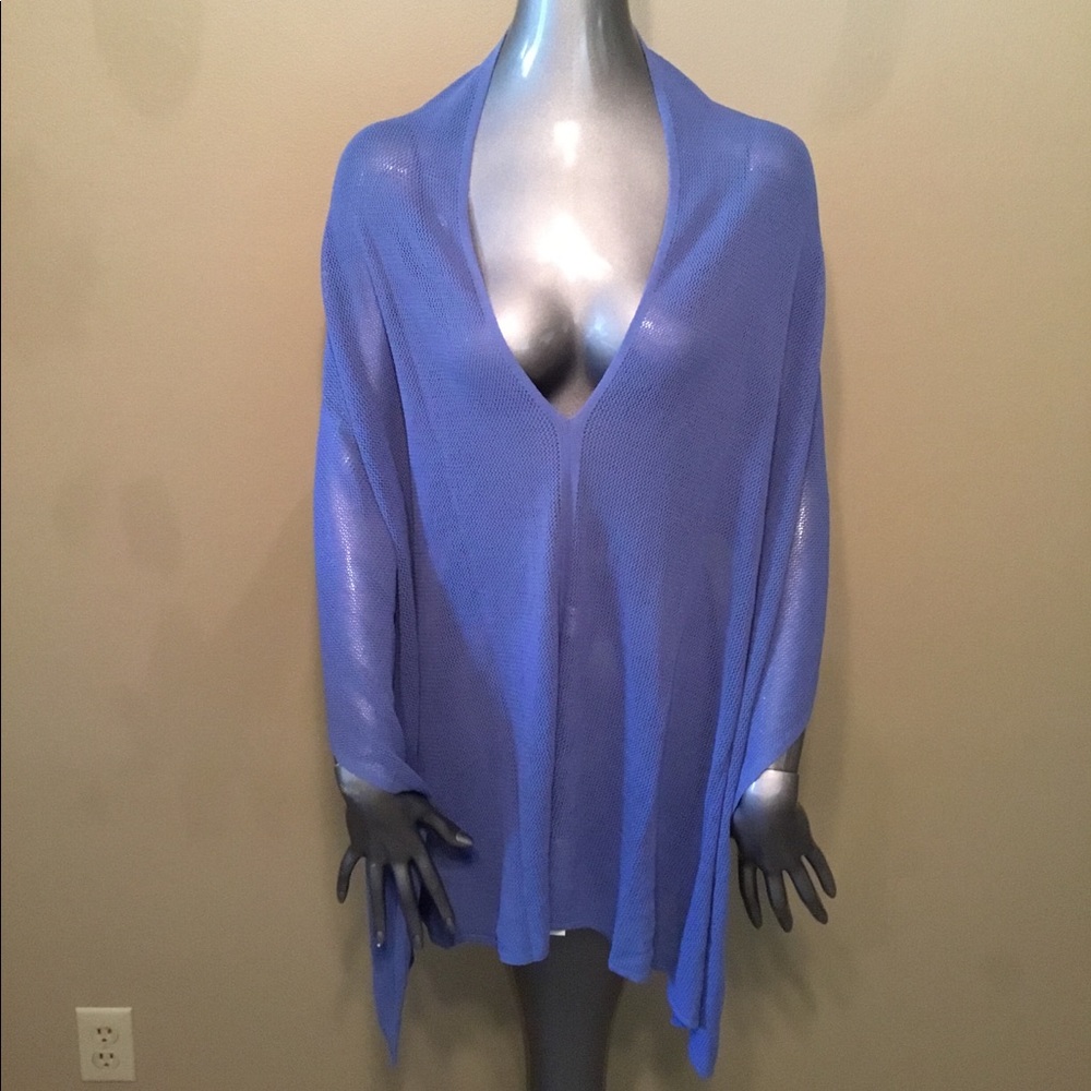 NWT InCashmere blue poncho scarf